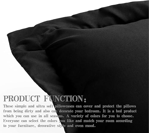 Miniatura 5 de NTBAY - Fundas de almohada de microfibra cepillada, suaves y acogedoras, resistentes a las arrugas y a la decoloración, 2 unidades de fundas de