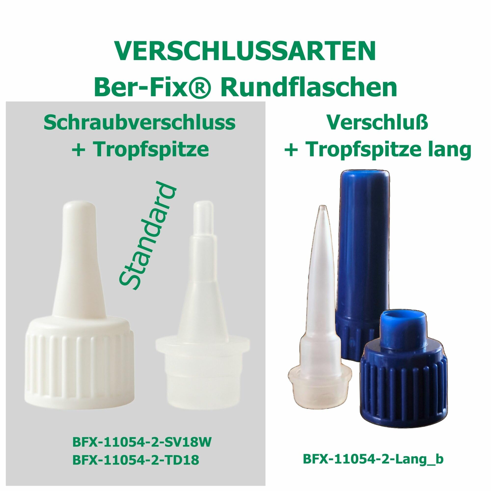 Ber-Fix Leerflaschen 10ml für Sekundenkleber (100 Stück) | Leere Dosierflaschen zum Umfüllen und sauberen Dosieren von Sekundenkleber; kein Klebstoff enthalten.