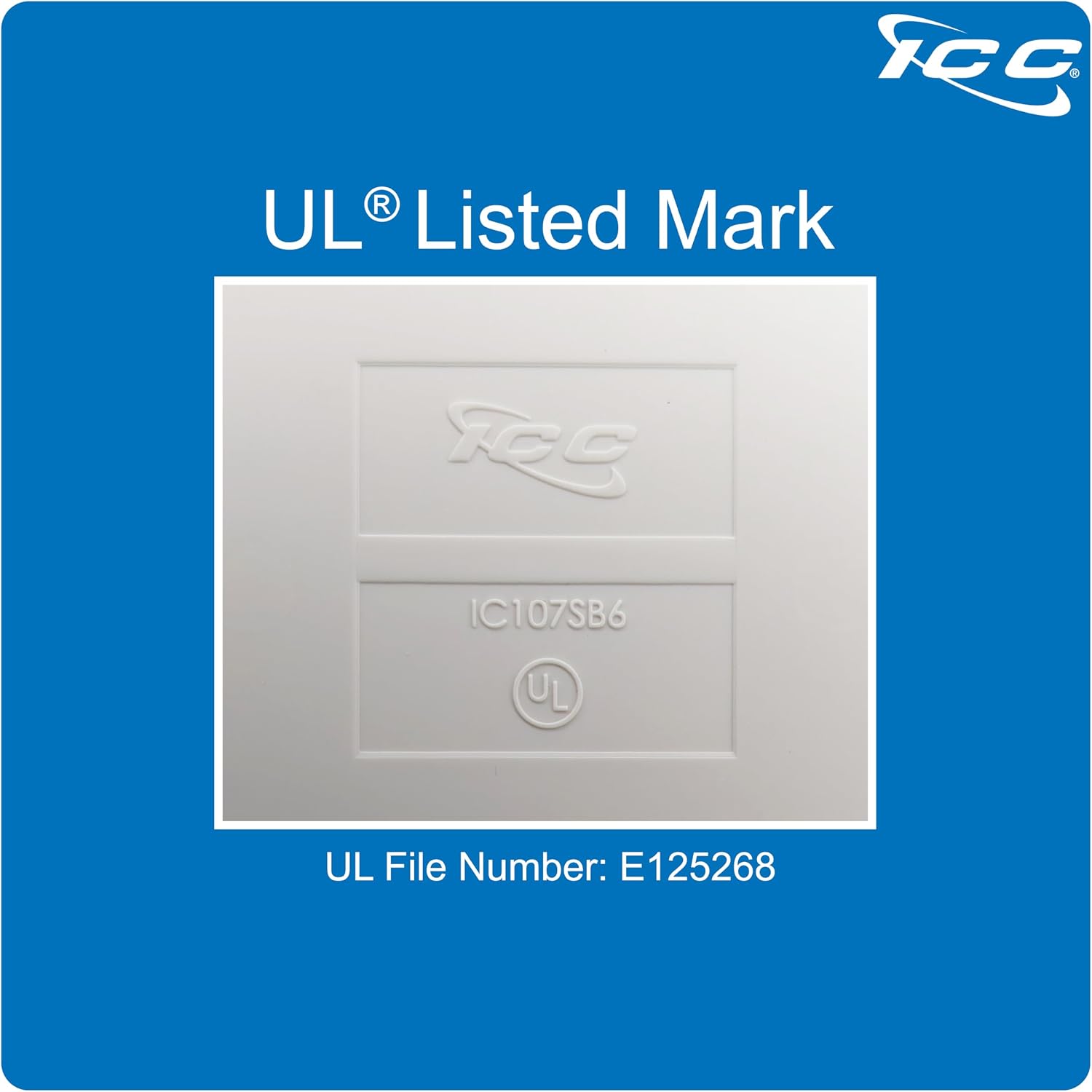 ICC 6 Port Surface Mount Box in White, Works with Slim and Wide Profile Keystone Jacks (Sold Separately), Compact Outlet for Voice and Data Connections, UL Listed TAA Compliant, IC107SB6WH