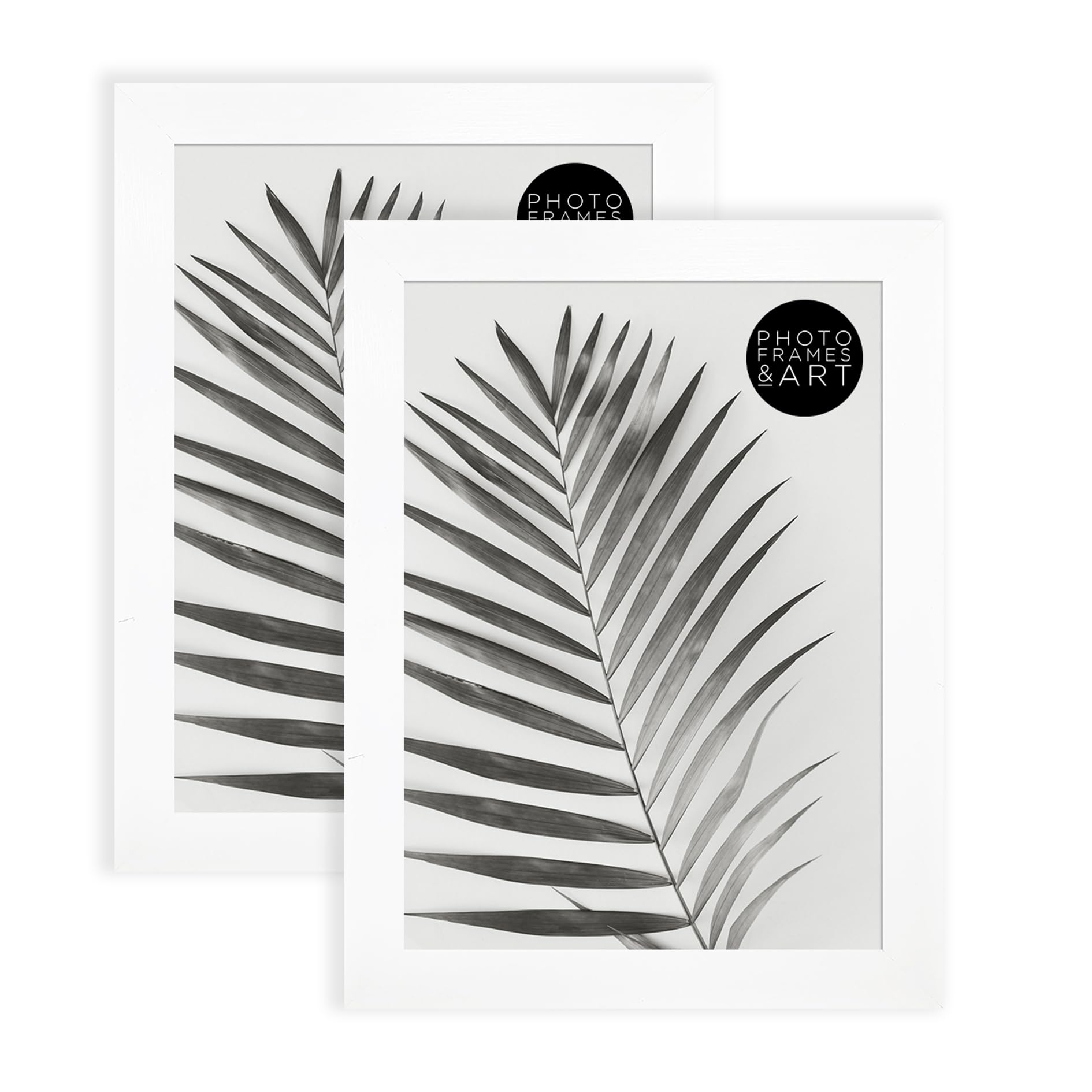 Pf+A White Real Glass A5 Picture Frames - Pack Of 2 A5 Frames Real Glass Pack Of 2 A5 Picture Frames - Modern Oxford Photo Frame A5 (14.8X21cm)