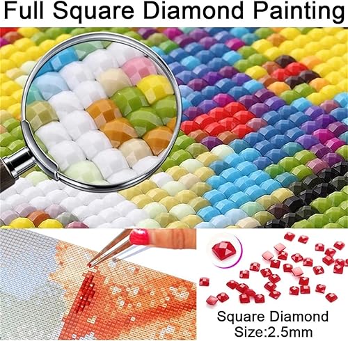 Miniatura 2 de 5D DIY Diamond Painting Kits for Adults Full Square Drill, Colors Unreal Blue(Square Drill 30X60cm12x24in) Diamond Painting by Number Kit, Crystal