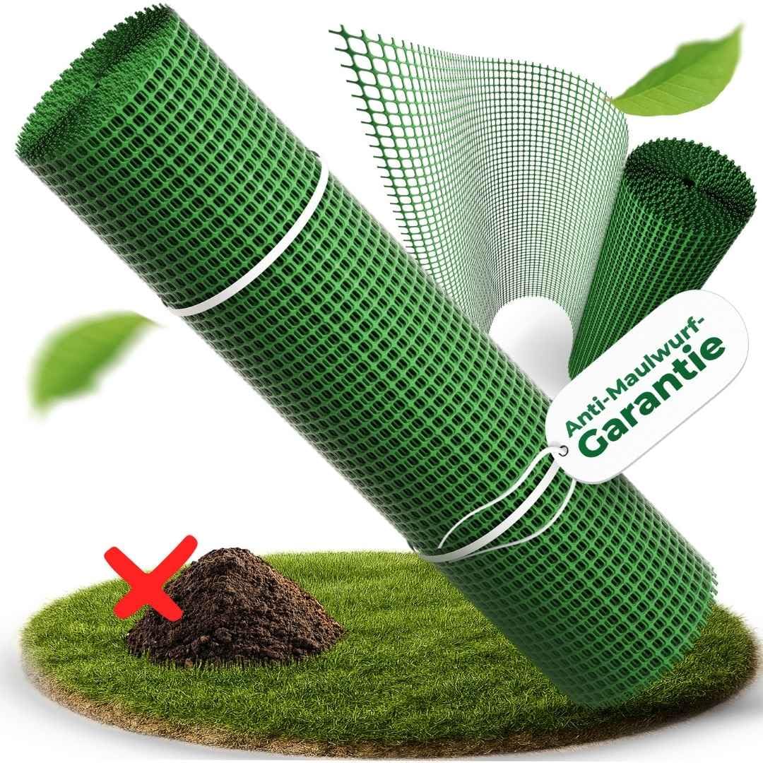 Florade® Premium Maulwurfgitter | Grün | 330g/m² | Effektiver Schutz für den Garten | Robust, langlebig, leicht anzuwenden | Maulwurfshügel verhindern
