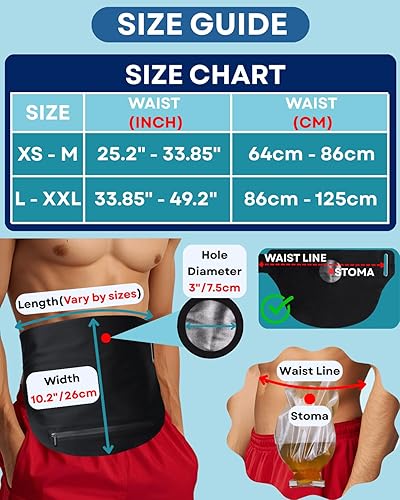 Miniatura 9 de Cinturón de ostomía, fundas para bolsas de ostomía para mujer, discretas bolsas de colostomía para hombres, fundas de bolsa de ileostomía a prueba