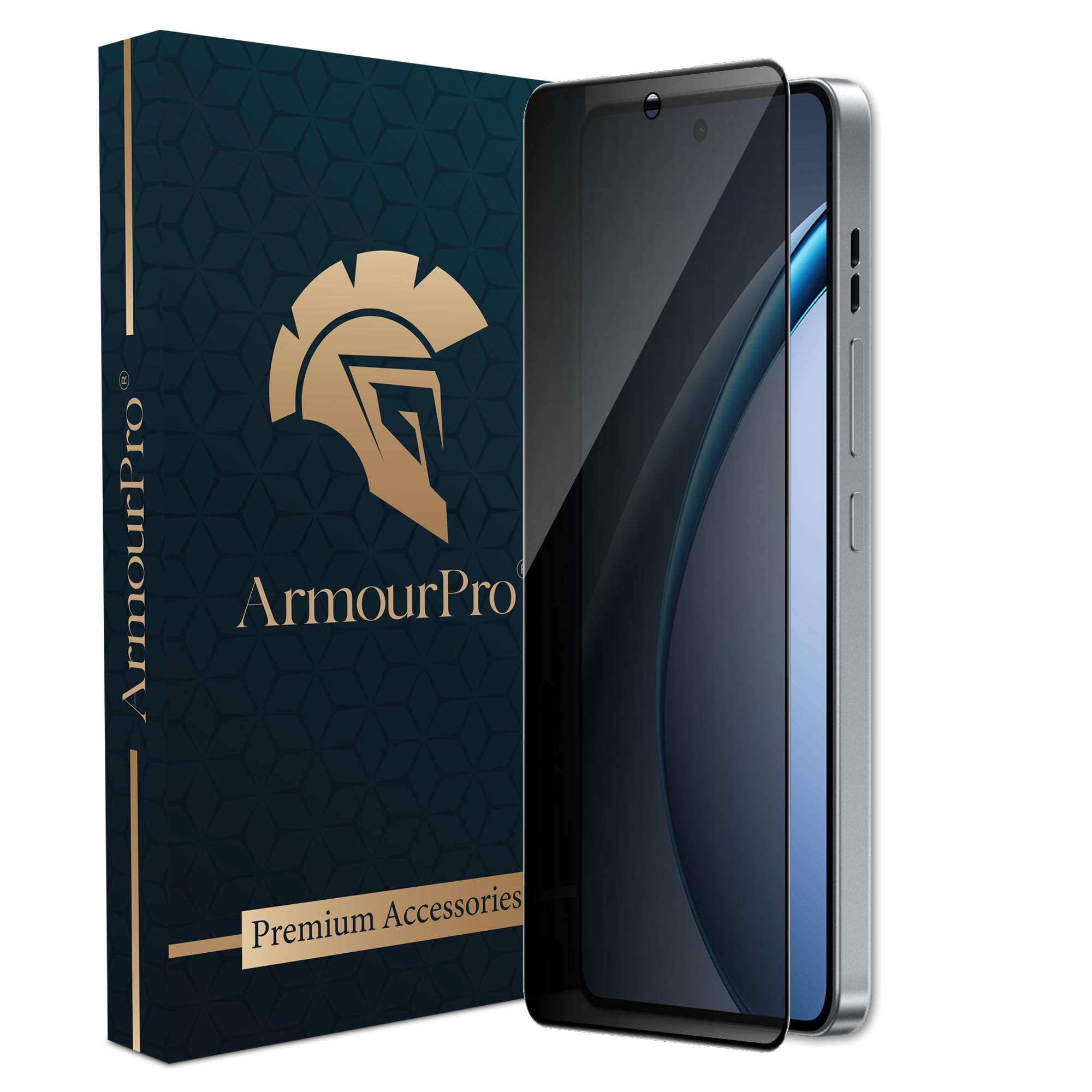 ArmourPro Privacy Tempered Glass for Oppo K13 Turbo - Anti-Spy Anti Peeping Screen Protector, 9H Hardness, Edge-to-Edge Coverage, Ultra Thin, Bubble-Free Installation Kit | Black-picture-16