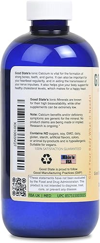 Miniatura 3 de Good State Calcio iónico líquido (96 porciones a 144 mg elemental, más 2 mg de ácido fúlvico - 8 fl oz)