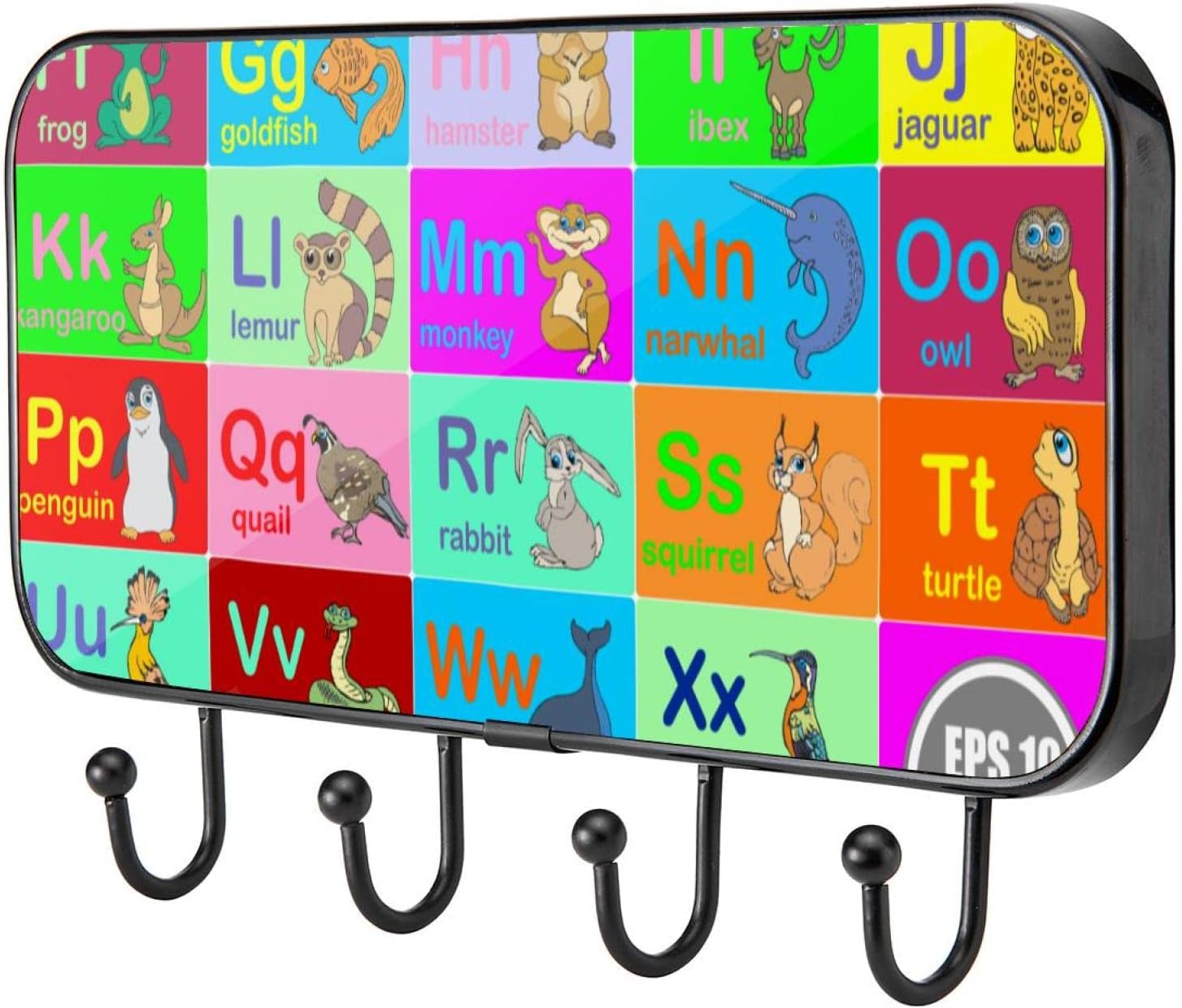 Wall Hooks for Hanging Utility Hooks,Cartoon Alphabet