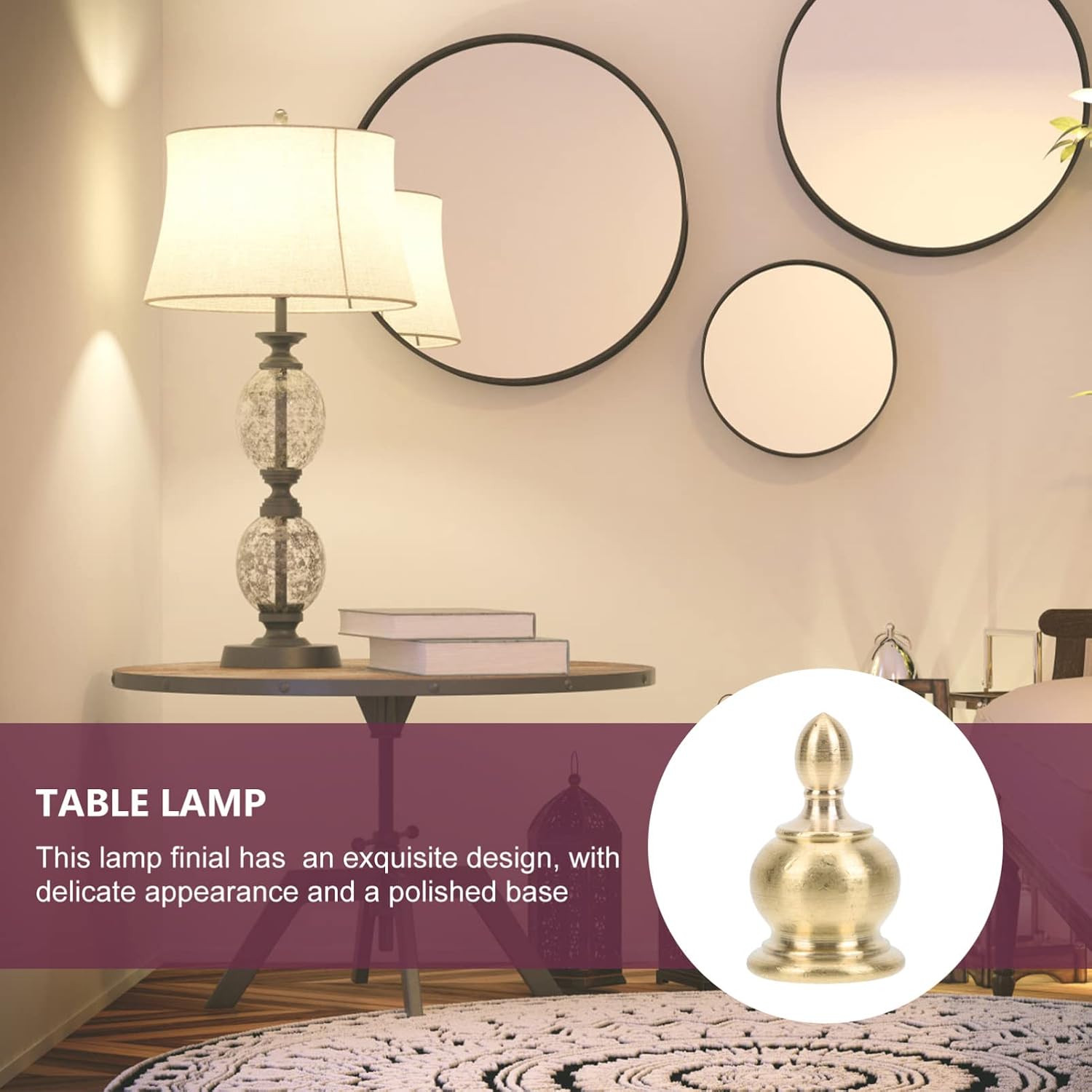 Table Lamp Accessories Lamp Finial Decor Light Caps Finials for Lamps Lampshade Finial Chic Light Screw Caps Lampshade Accessories Lamp Decoration Copper Lamp Finial Lamp Caps Knob