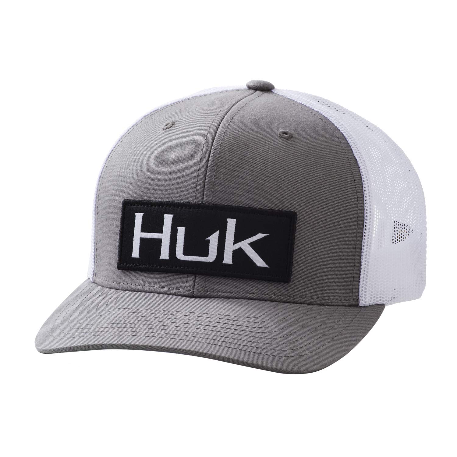 HUK Men's Huk'd Up Angler Anti-Glare Fishing Hat, Sharkskin, 1 โ image 1