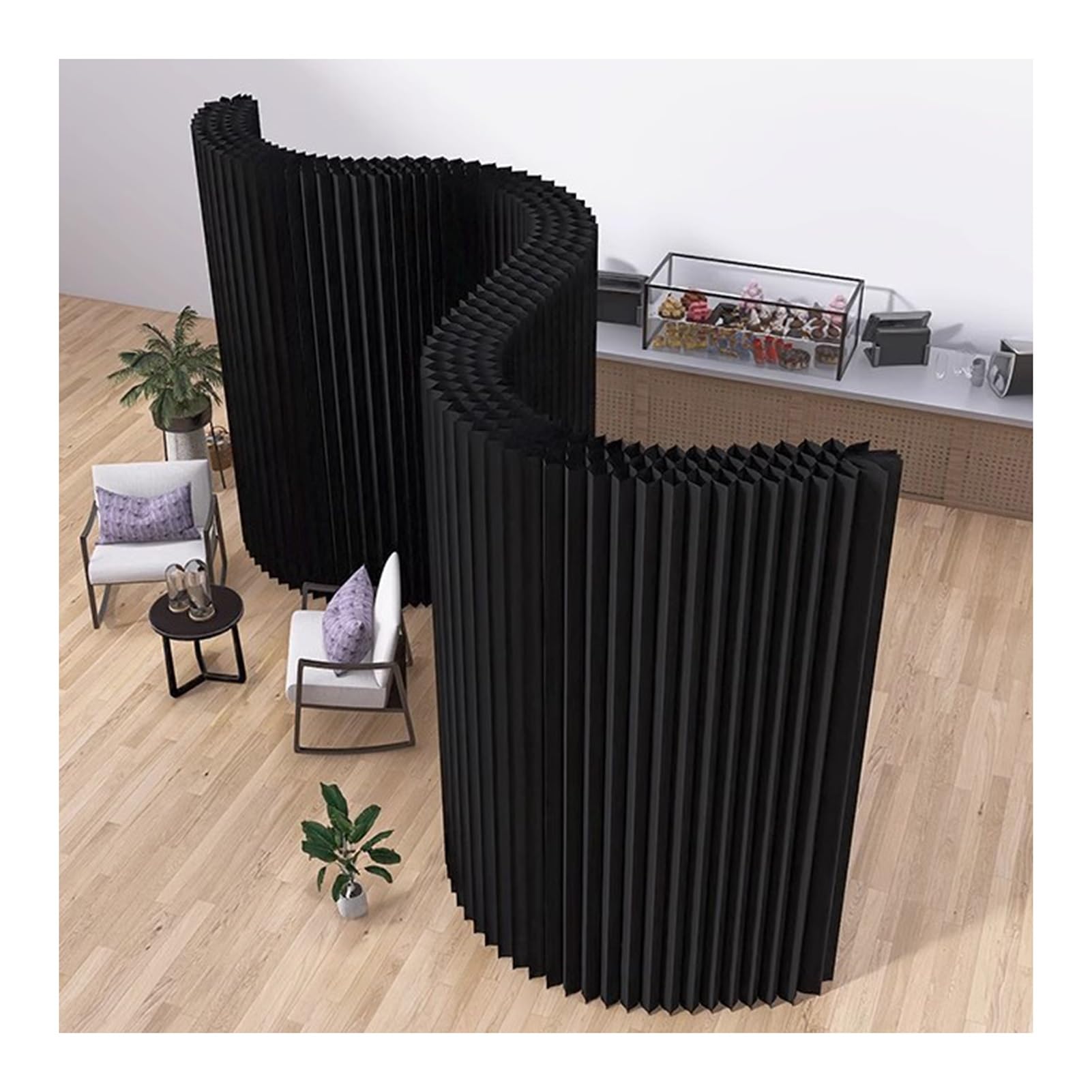 Parete divisoria portatile in carta for ufficio(5x1.6 m/16.4x5.25 ft)