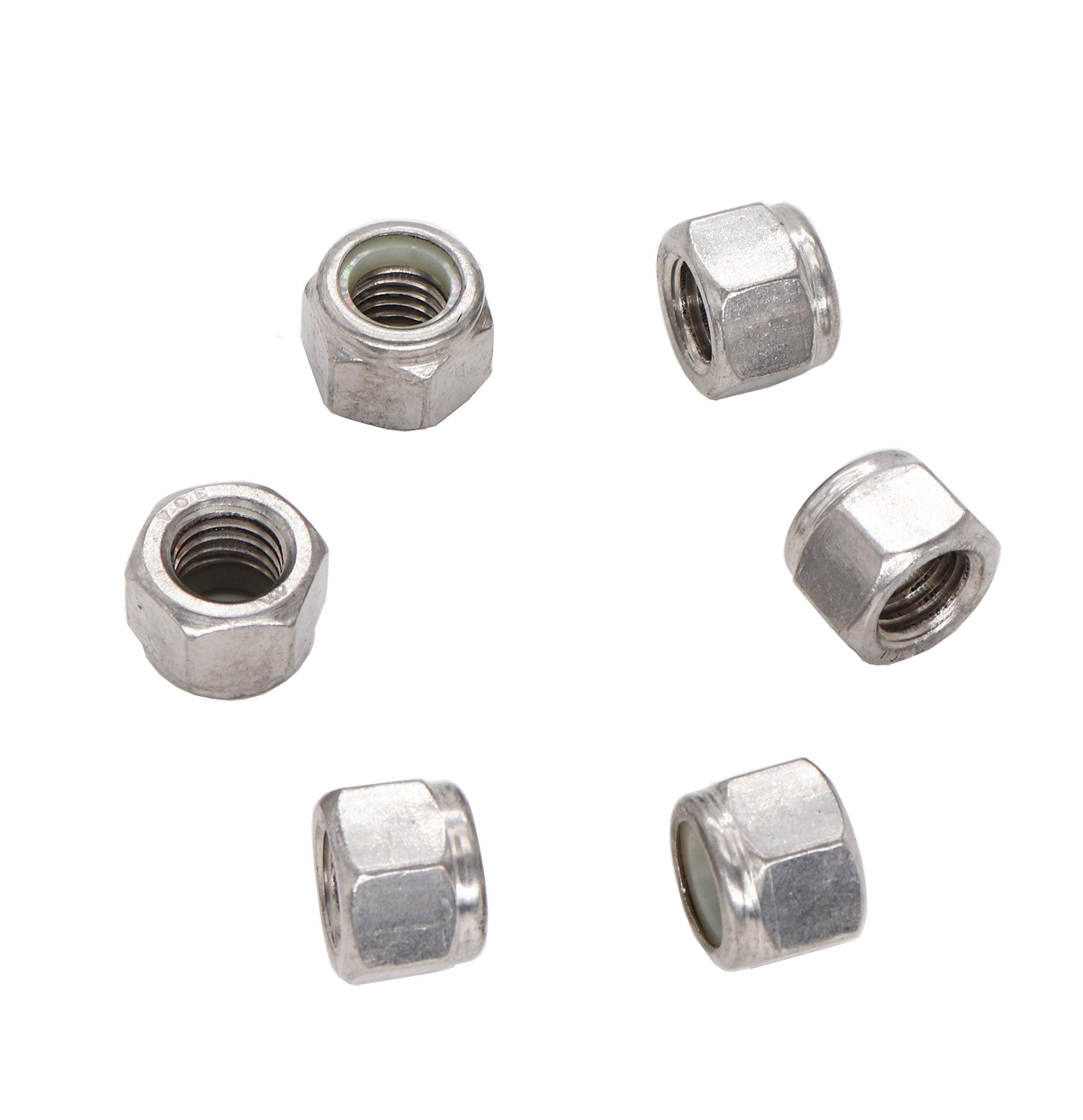 Stainless Steel Lock Nuts - 50 Pack 1/4-20 -4