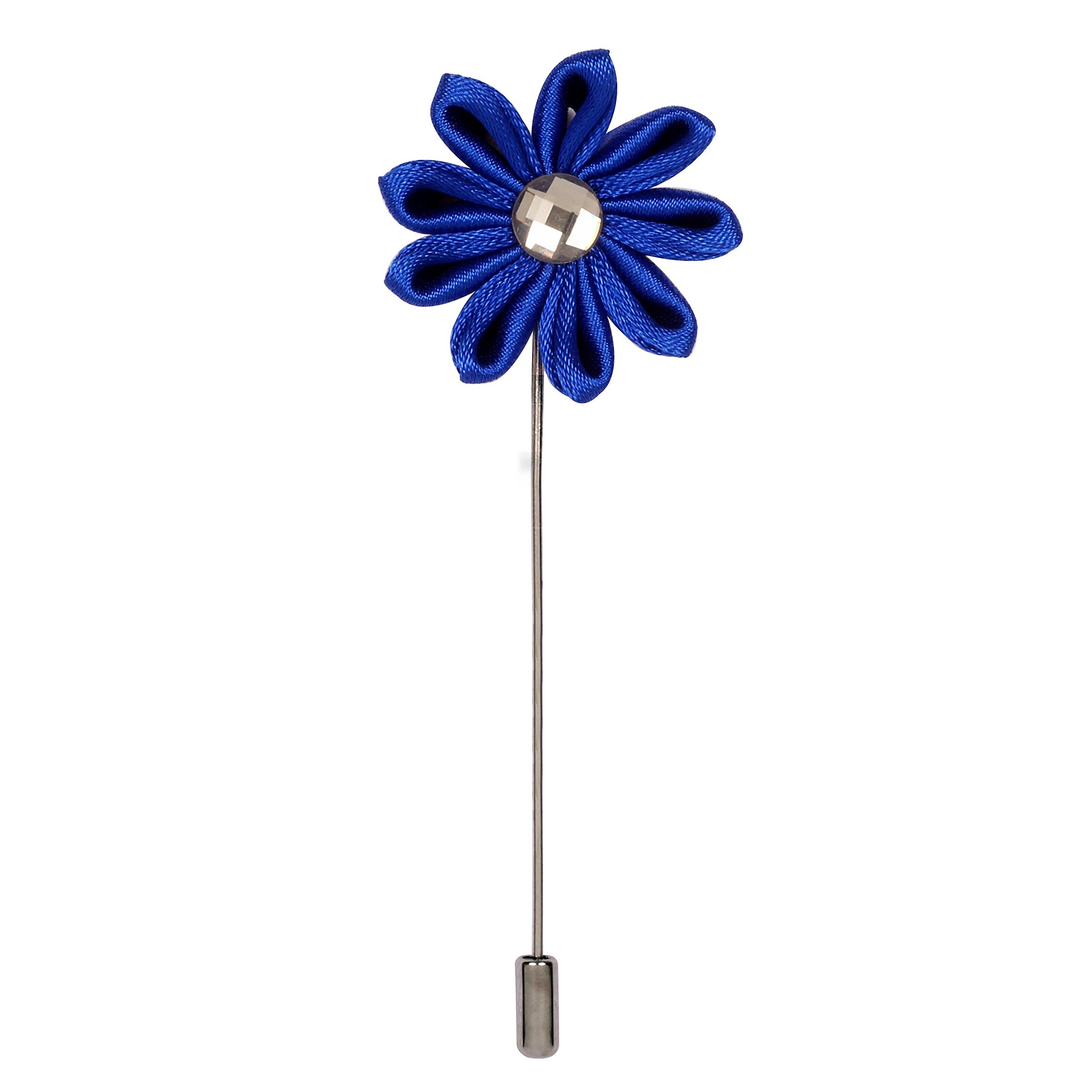 peluche Glowing Petals - Blue Colored Brooch/Lapel Pin for Men-picture-35