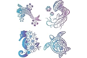 Lively Ocean Delights: Sea Animal Shower Door Decals