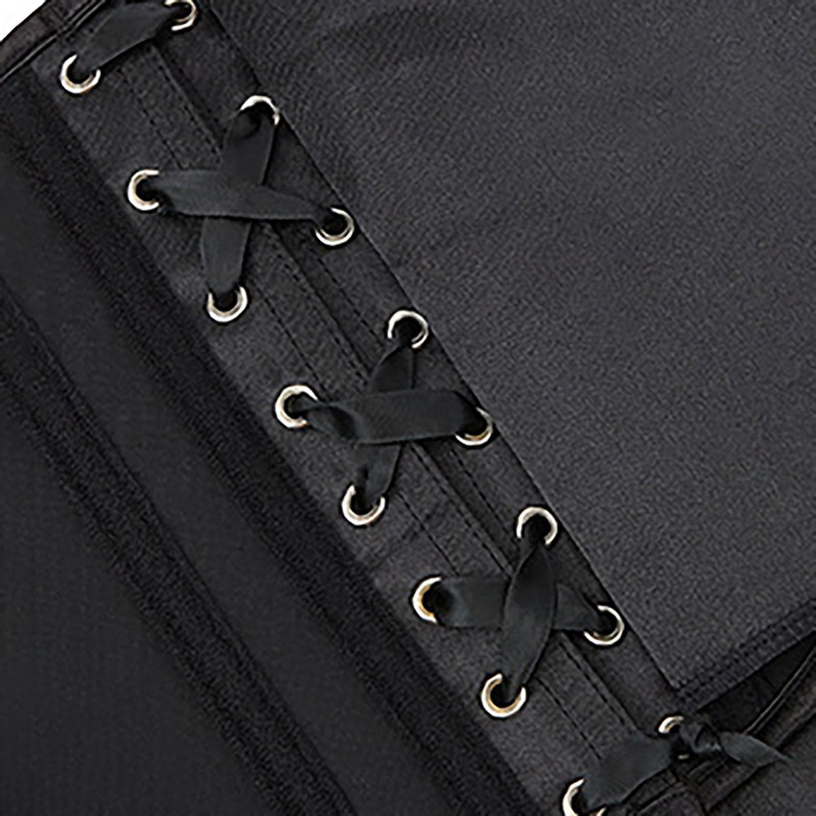 Genérico Elegante corsé de cintura para mujer ideal para festivales y uso diario con diseño de encaje y broches triples