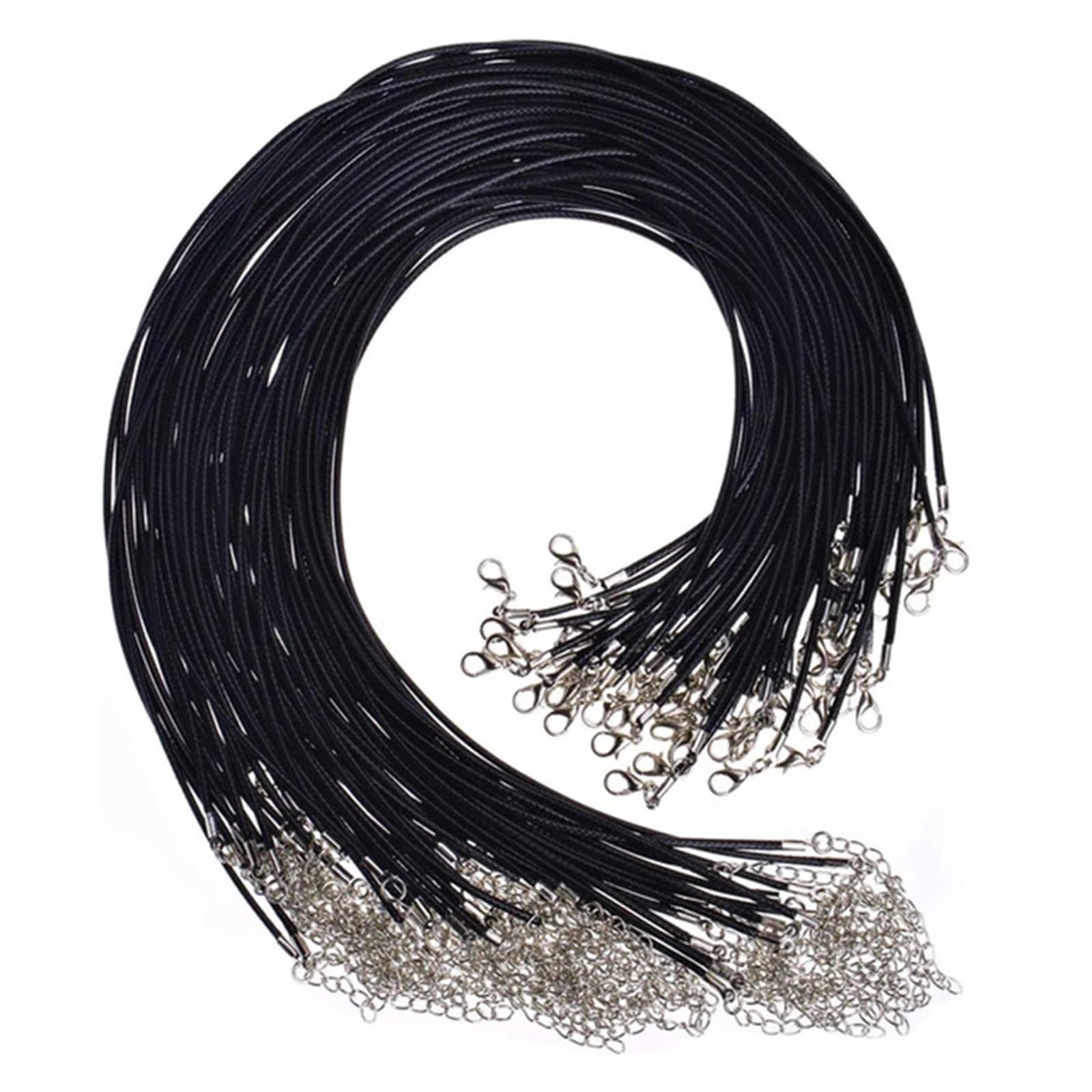 Necklace Cord 100Pcs Colorful Leather Cord Wax Rope Chain