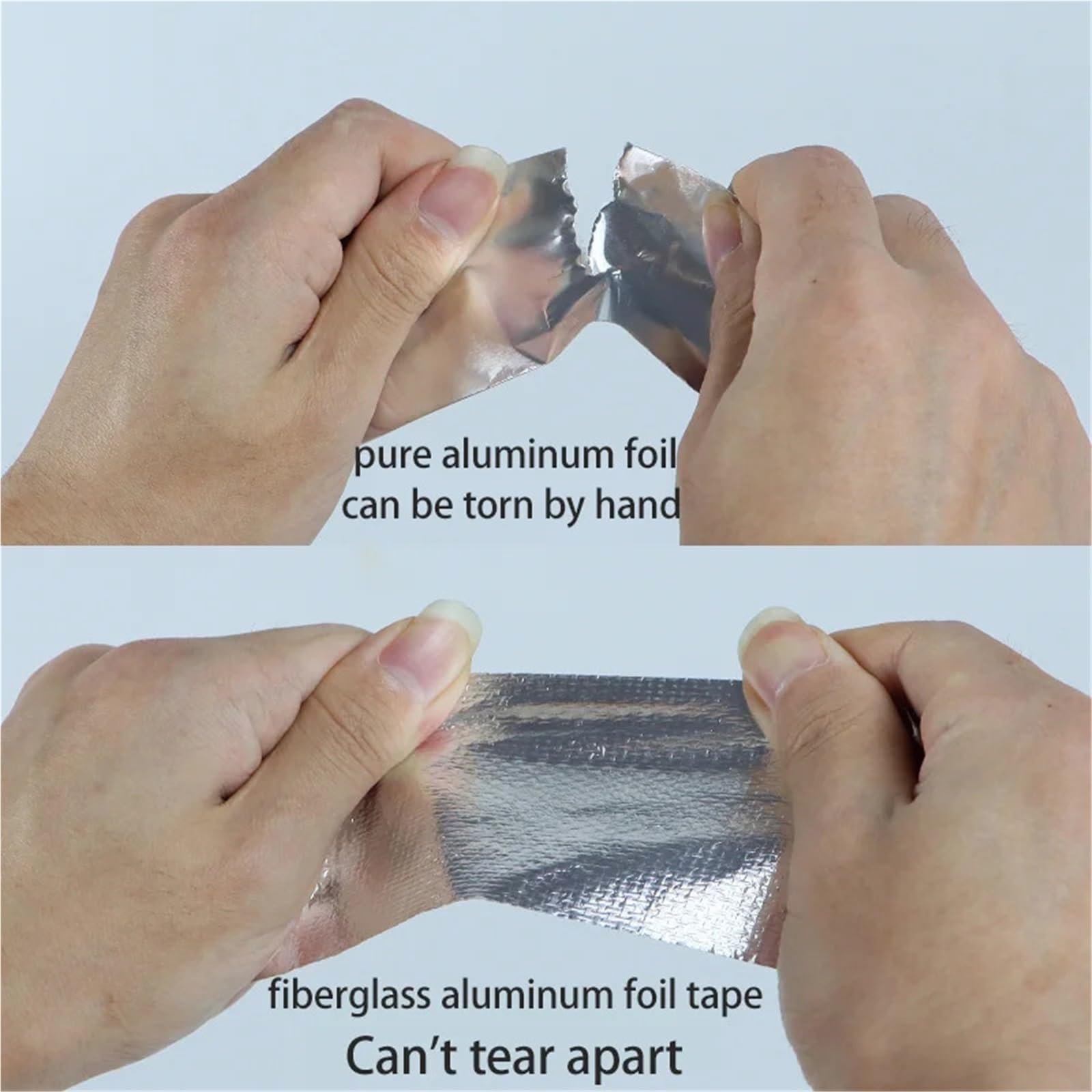 Cinta de papel aluminio tela fibra vidrio