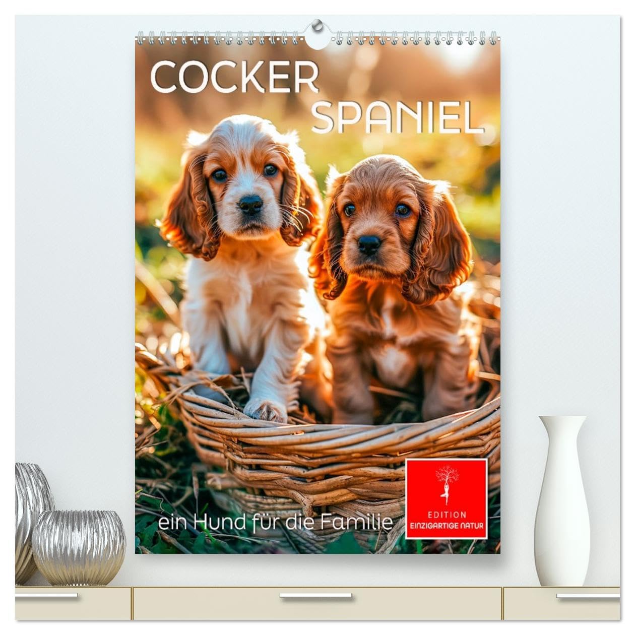 Cocker Spaniel - ein Hund für die Familie (hochwertiger Premium Wandkalender 2026 DIN A2 hoch), Kunstdruck in Hochglanz: Wer einen Hund besitzt, ist nicht einsam. (CALVENDO Tiere)
