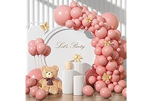 Extravagant Retro Pink Balloon Garland Arch (135 pcs)