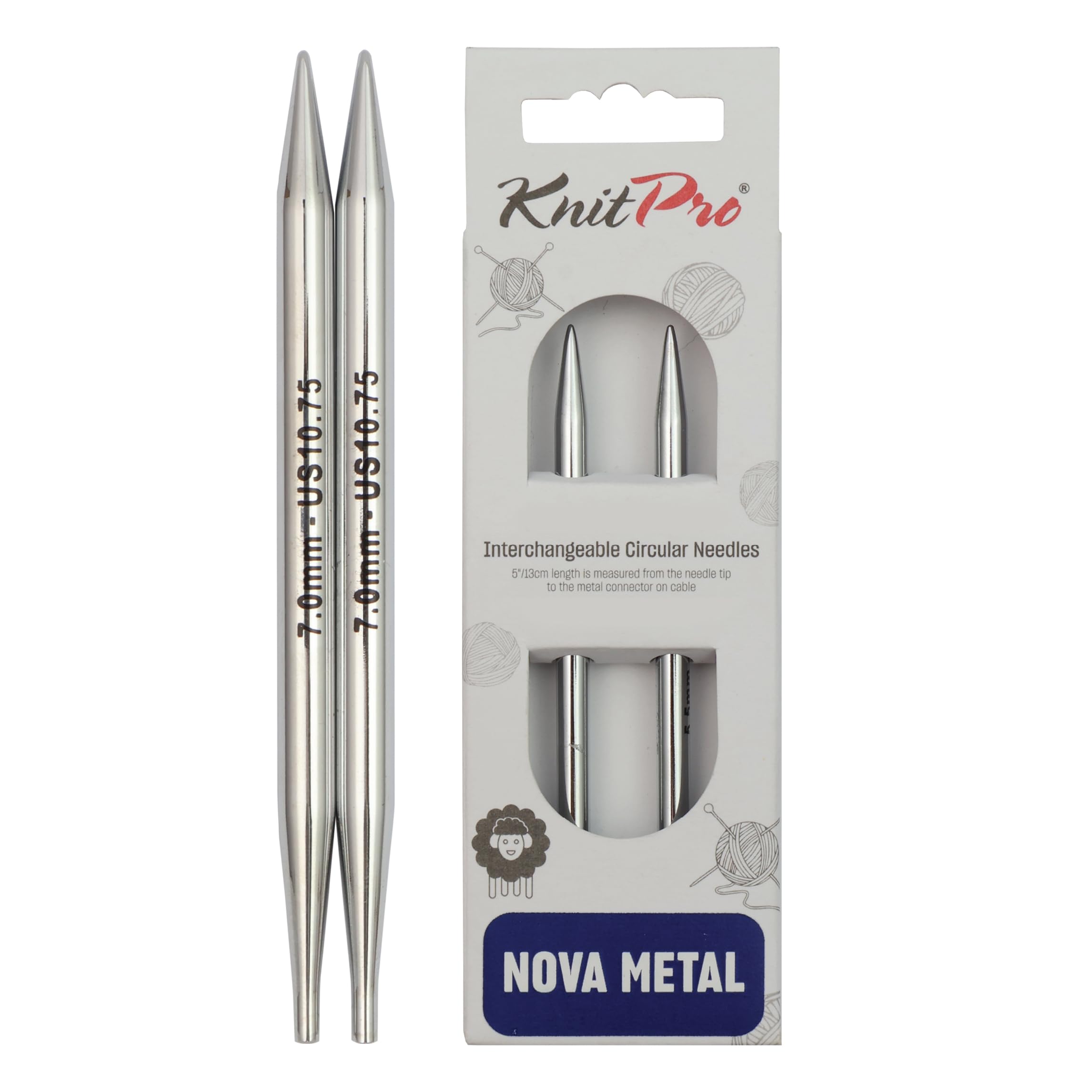 KnitPro Nova Interchangeable Circular Needles 4" (10cm) | 7.00mm