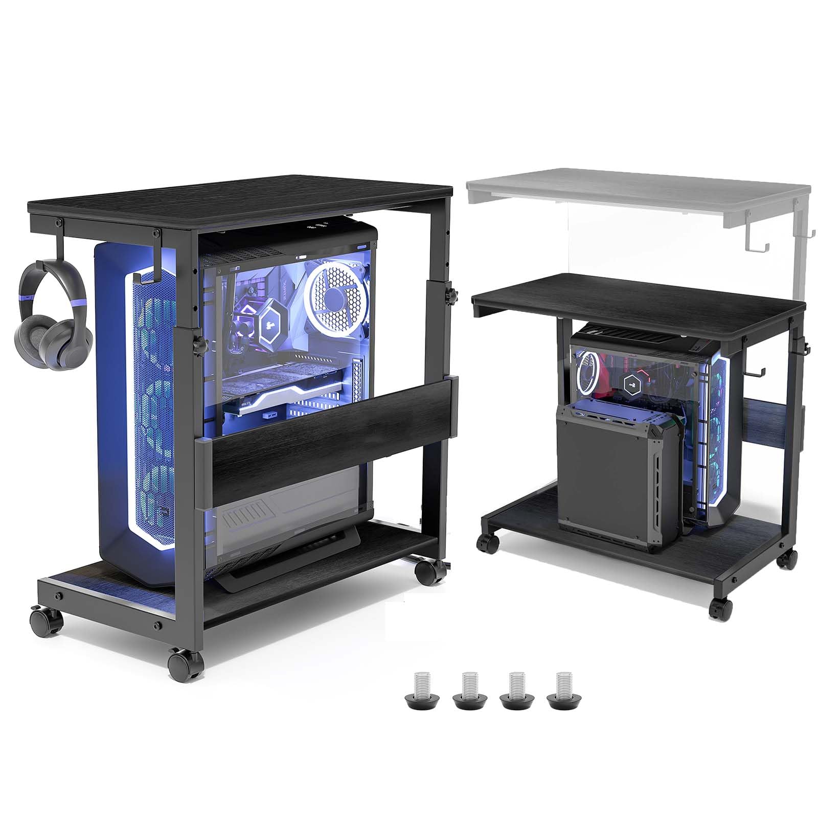 Amazon.co.jp: BESSTER CPUスタンド PCラック パソコンラック 高さ調節