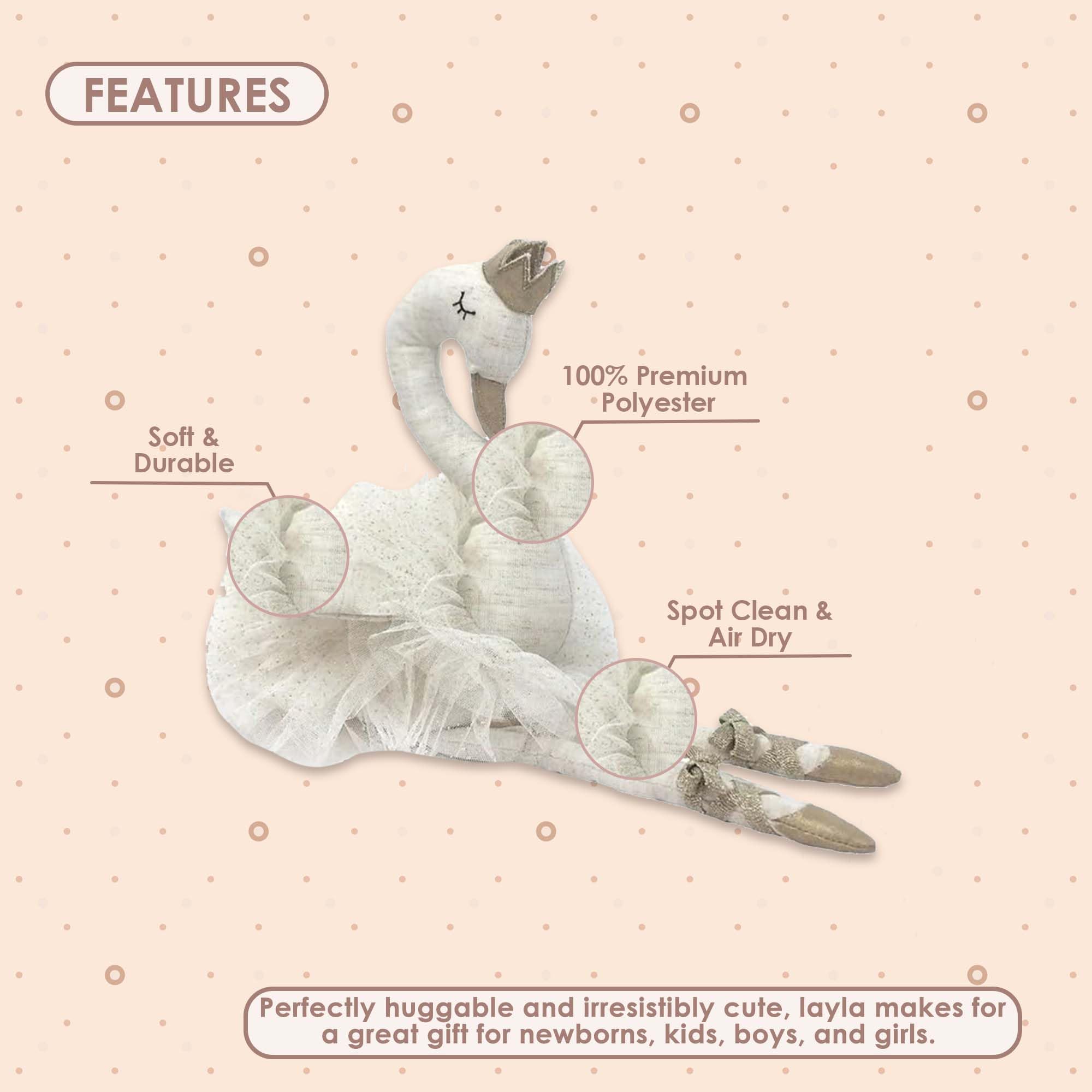 Amazon.co.jp: MON AMI レイラ バレリーナ ぬいぐるみ ホワイトスワン