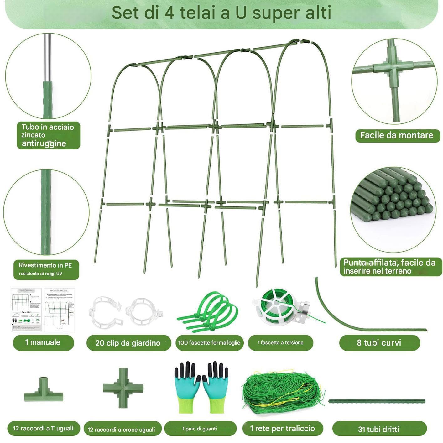 Enrejado Para Pepinos Jardín Metálico Reforzado Resistente A La Intemperie | Enrejado Elevado De Jardín Verduras Guisantes, Uvas, Tomates, Calabazas, Berenjenas Y Cultivo En Invernadero