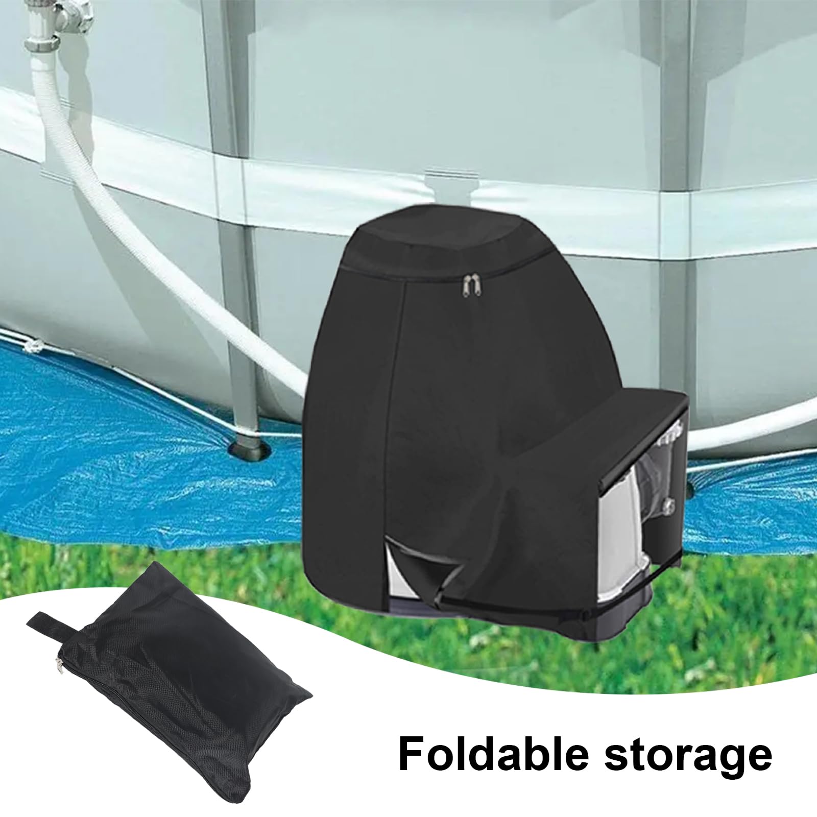 Kingling Pool Sandfilter Abdeckung – Wasserdicht, Staubdicht, Für Intex Und Andere Oberirdische Pools (Maße: 83x61x86 Cm)