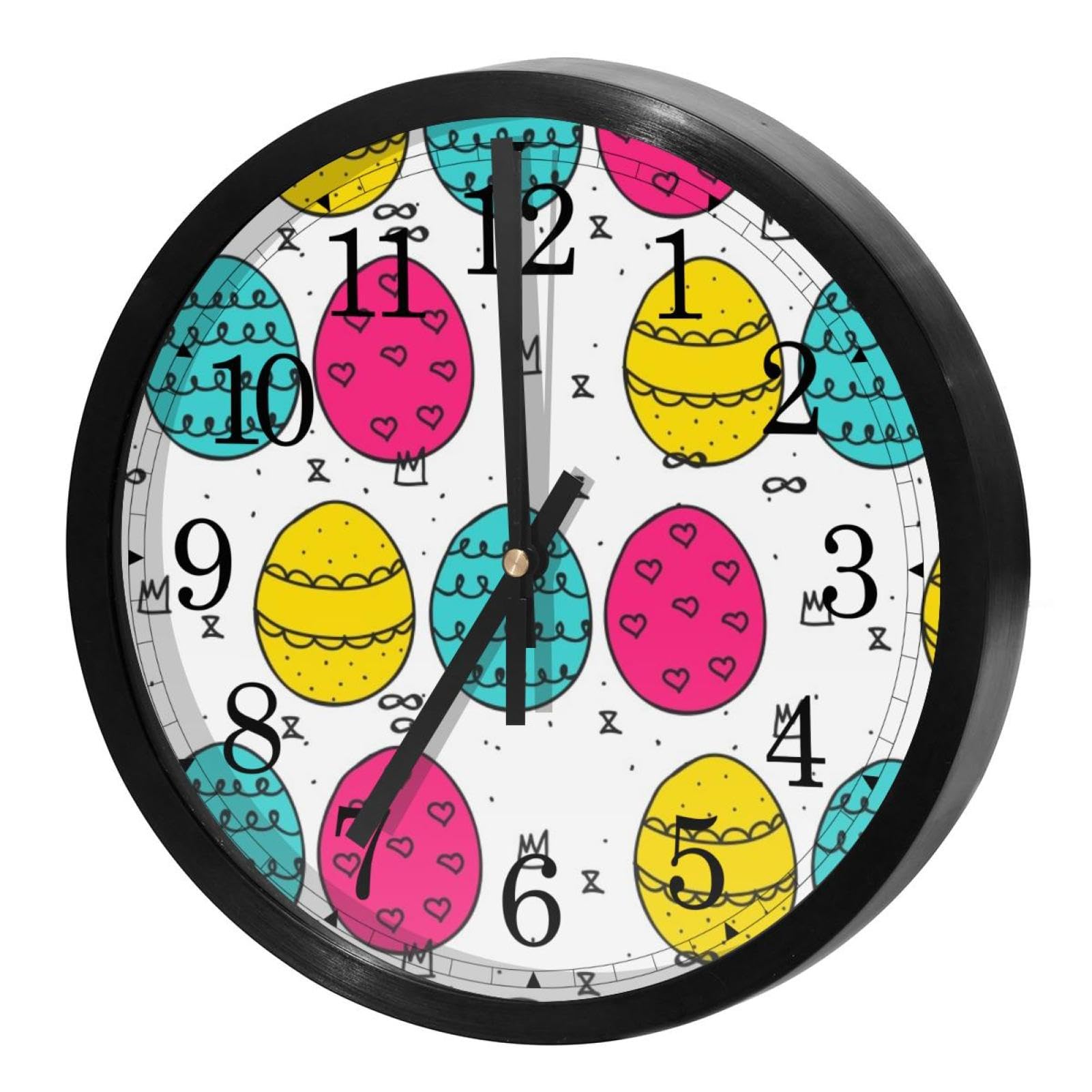 Horloge murale silencieuse à piles pour décoration de classe d'école