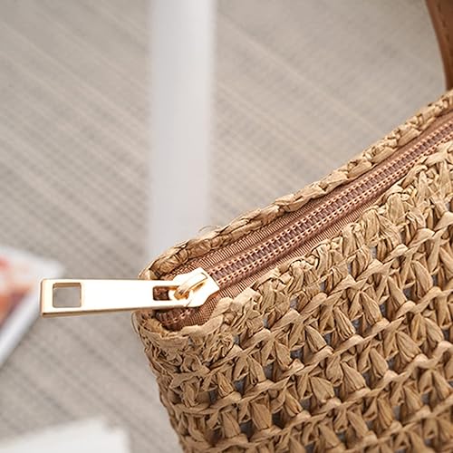 Miniatura 3 de Bolsa de playa para mujer, bolsa de paja tejida de verano, bolsa de paja para mujer, bolso de mano de paja para mujer, bolso de mano de vocación