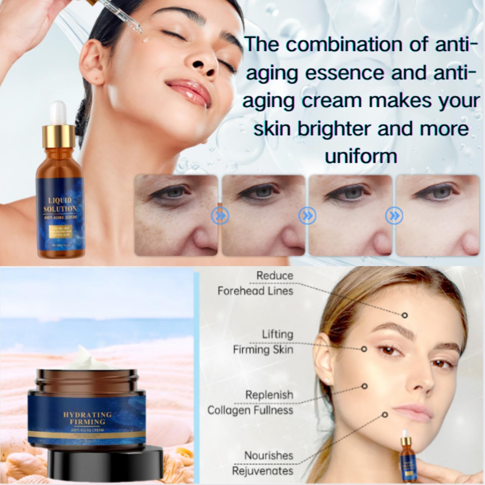 2pcs Olavita Liquid Solution anti Aging S-erum,Olavita Serum,Liquid Solution Serum & Wrinkle Cream,for Youthful Skin - Image 3