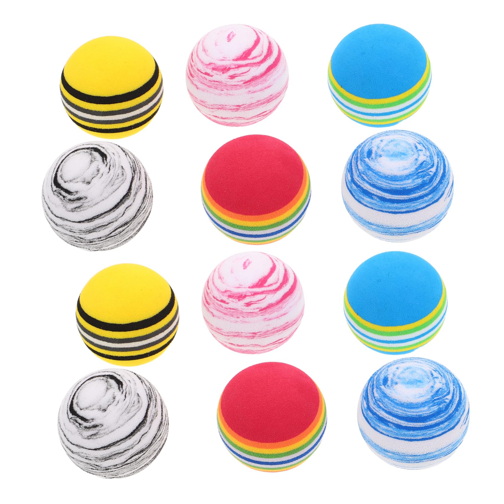HANABASS 12Pcs Lightweight Golf Practice Balls for Multi Colored Training for Skill Development and Family Fun Durable and Portable Design