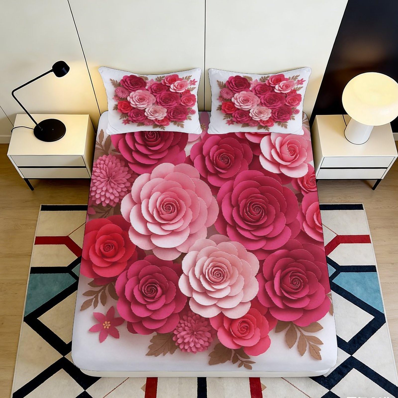 3D Printed Dreamcatcher Fitted Sheet Microfiber Deep Pocket Non-Slip Bedroom Dreamcatcher Mattress Fitted Cover for Adults Teens 200x200x25cm