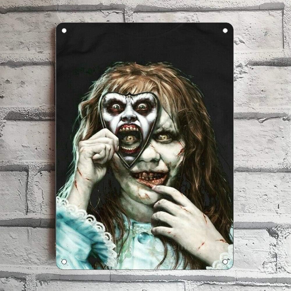 Creative Tin Sign Classic Horror Movie Funny Novelty Metal Sign Retro Wall Decor for Home Gate Garden Bars Restaurants Cafes Office Store Pubs Club Sign Gift 12 X 8 INCH Plaque Tin Sign 01
