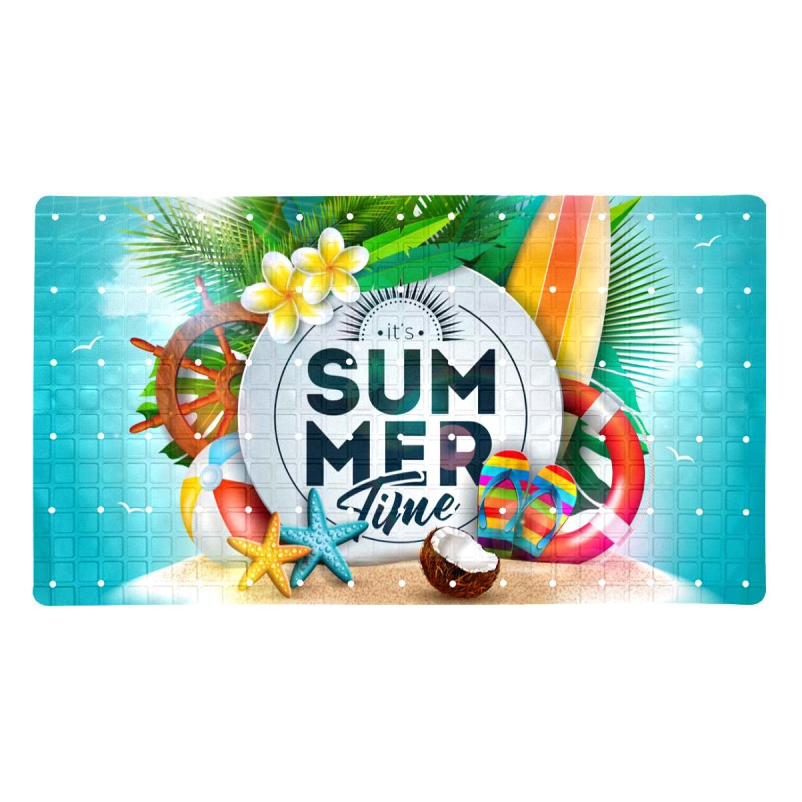 Tapis de baignoire sécurisé pour enfants lors de la douche aux palmiers