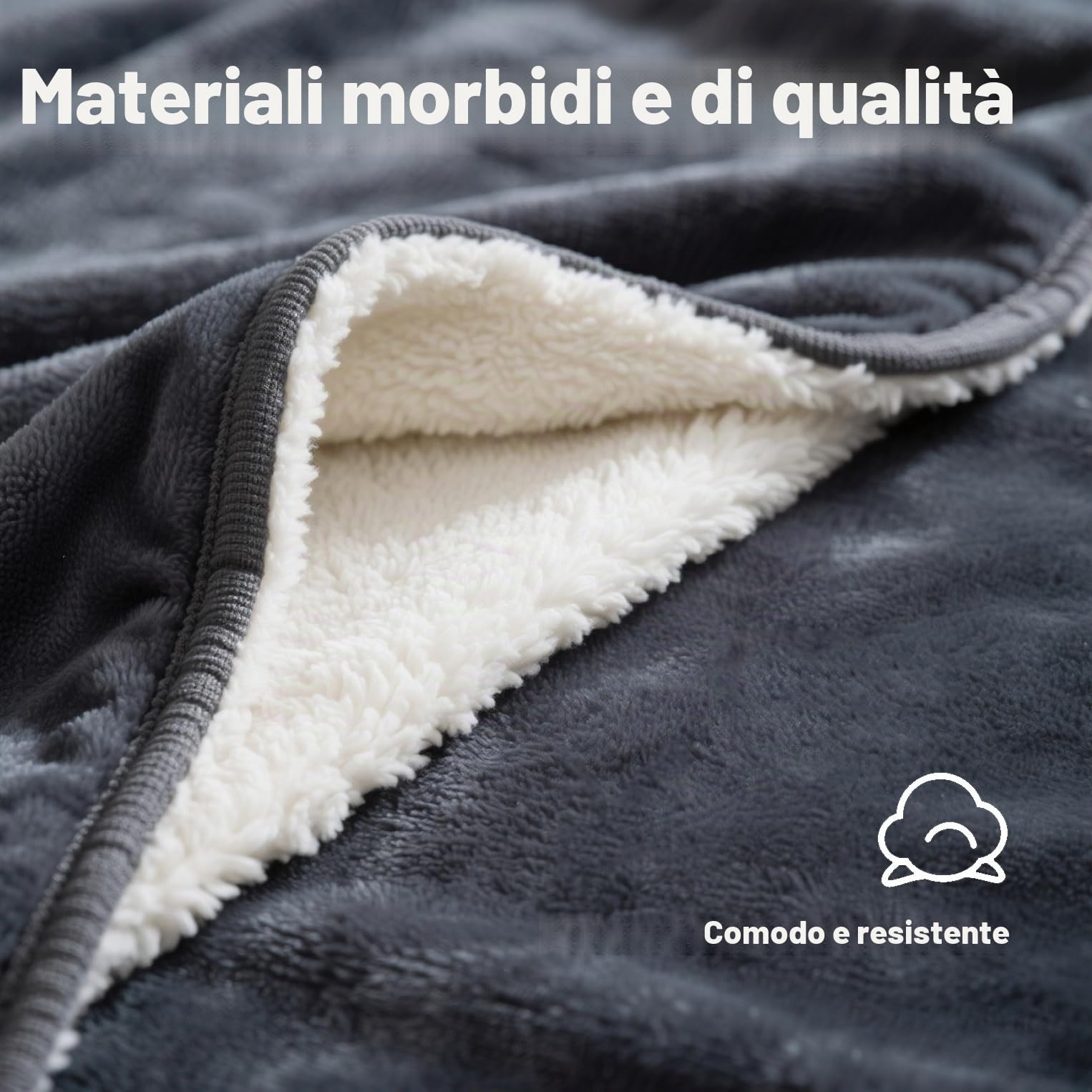 Coperta riscaldata elettrica 2025 aggiornata - Coperta elettrica in morbida flanella, con 4 livelli di calore e 1-4 ore di spegnimento automatico contro il surriscaldamento, lavabile in