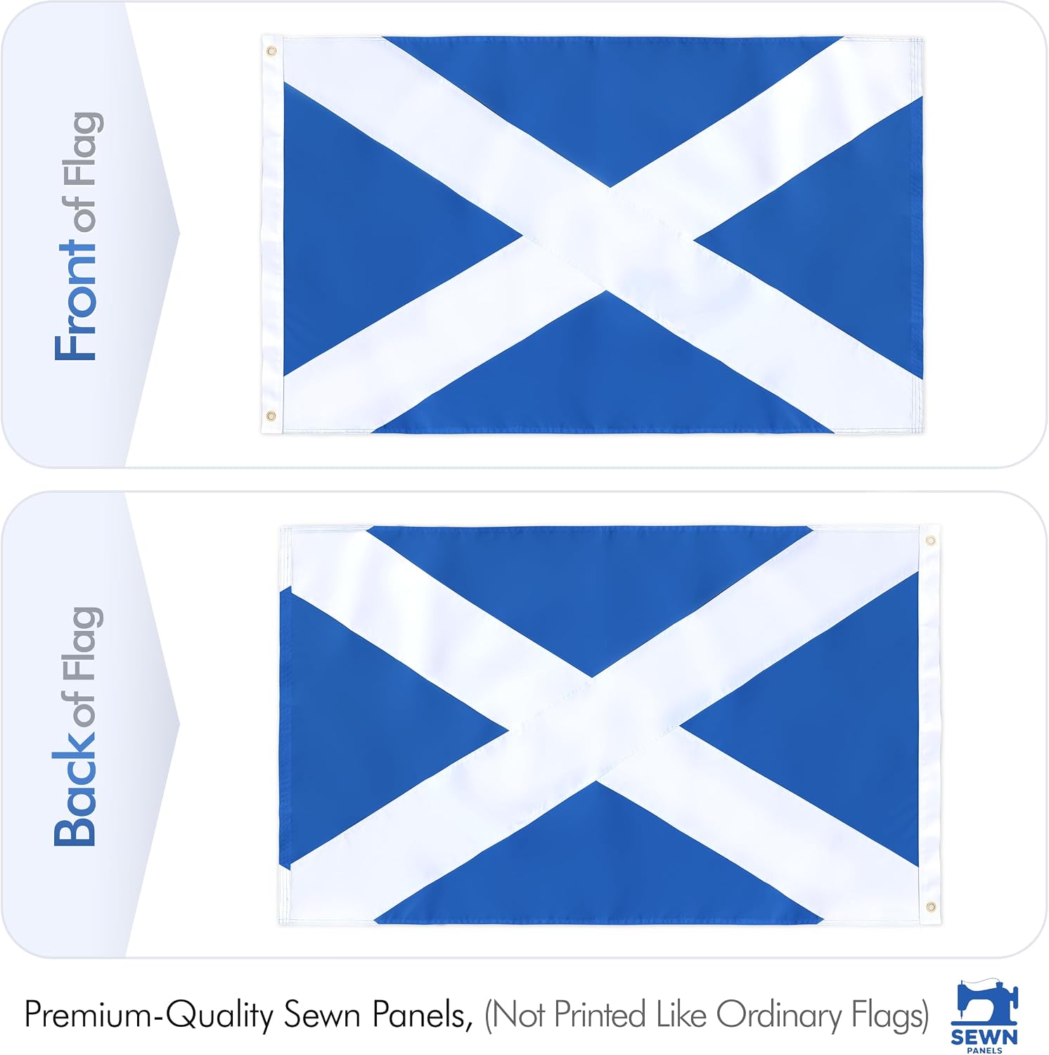 Scotland 3x5 Feet Flag – Embroidered Oxford 210D Nylon with Sewn Panels