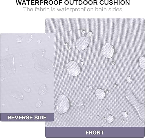 Miniatura 3 de Cojín de banco para exteriores, 48 x 18 pulgadas, impermeable, para columpios, muebles de jardín, patio, con asa y correas antideslizantes para