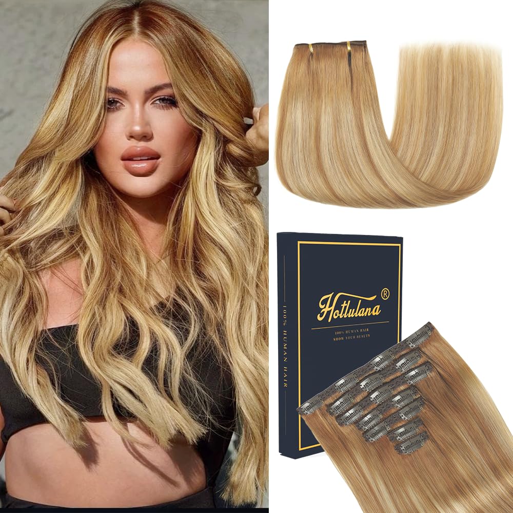 HotLulana Extension Capelli Veri Clip 7pcs 60cm 120g Extension Capelli Veri 24 Pollice Extension Capelli Clip Invisible Extension Clip Capelli Veri Human Hair Extension Clip 10/10/22#
