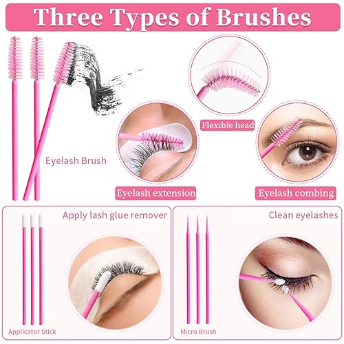 Miniatura 6 de Kit de extensión de pestañas para principiantes con todo kit de pestañas para principiantes con todo kit de pestañas cabeza de maniquí de pestañas,