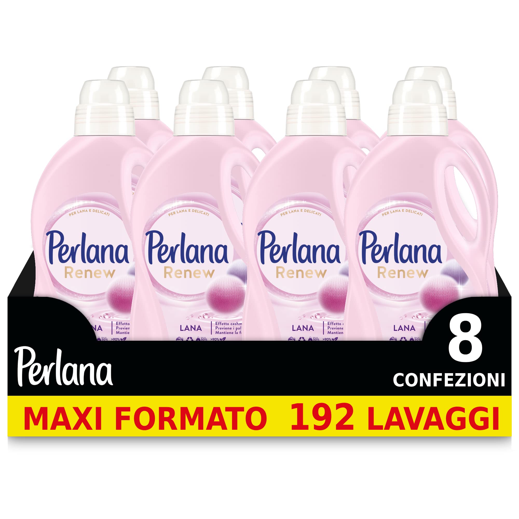 Perlana Renew Lana Rosa - Detergente para lavadora (efecto cachmere, 24 lavados)