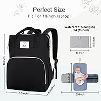 Vista 6 de Bolsa de pañales, Negro -, Bolsa de pañales negra, caqui