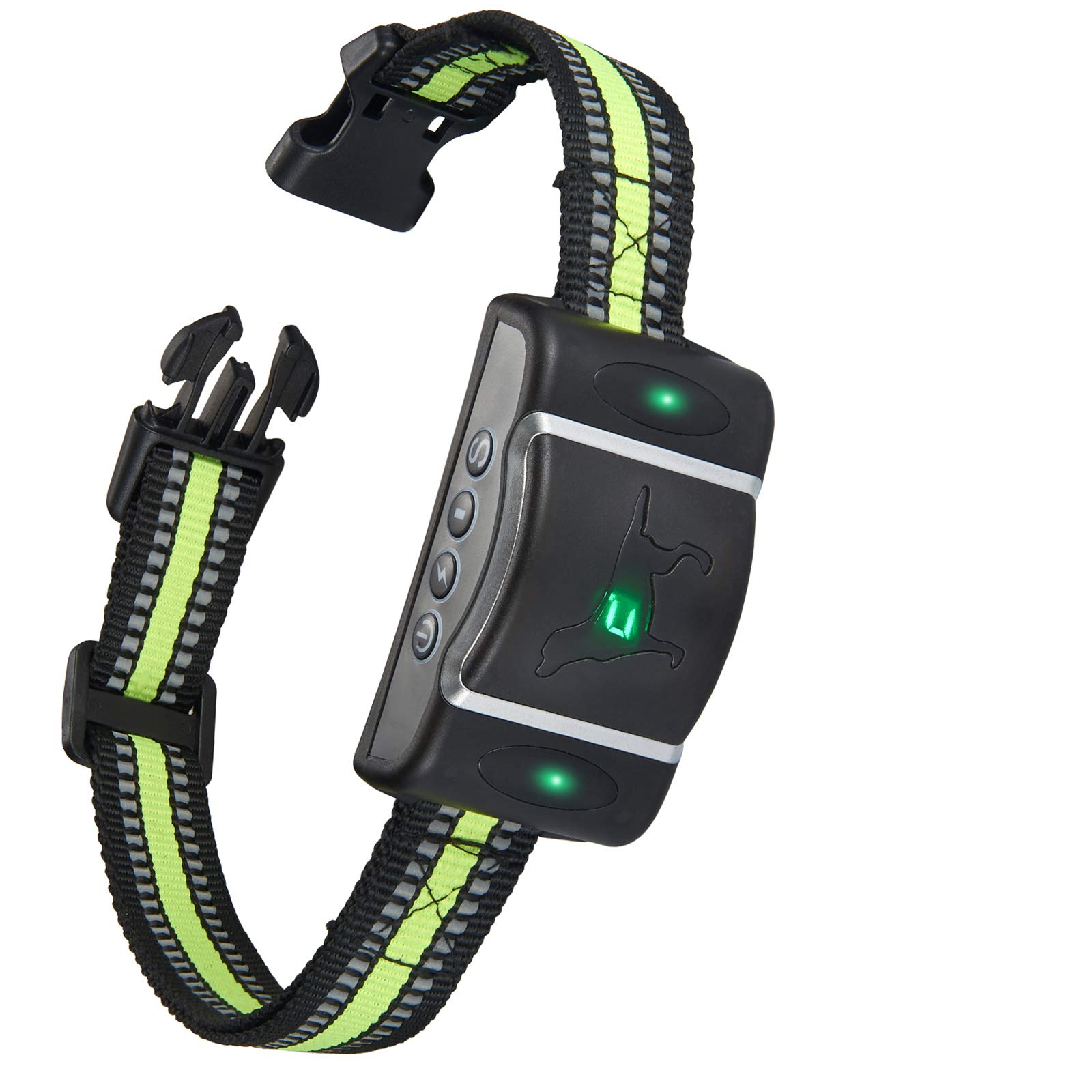 Bbata Reflective Nylon Anti Barking Collars for Small Medium Large Dog Breeds,2024 Upgrade Bark Collars with Breathing Searching/Beep/Vibration/Shock Modes with Smart Controll Detection Collar, Orange