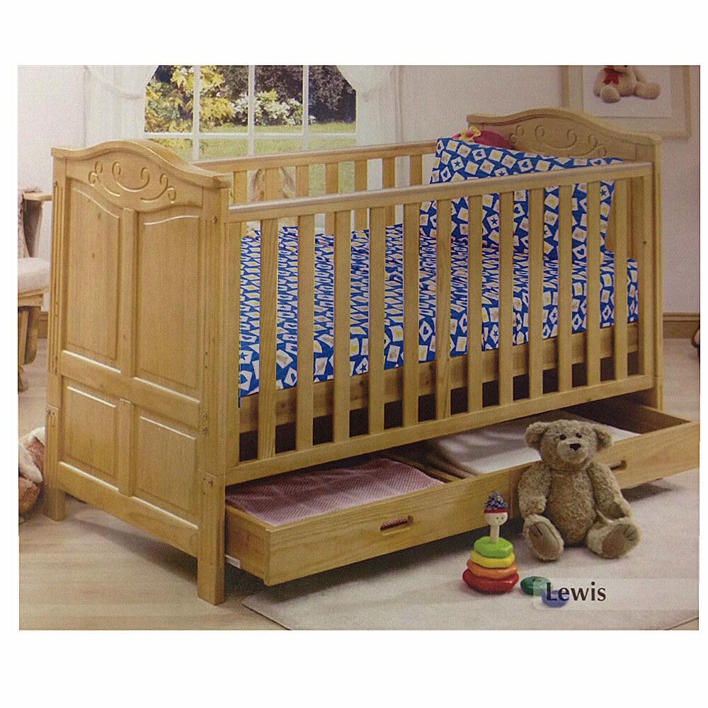 Top Linen Nursery Baby Bedding Set - Cot Bed Set for Toddler - Fitted & Flat Sheet Set - Lewis Blue Baby Set