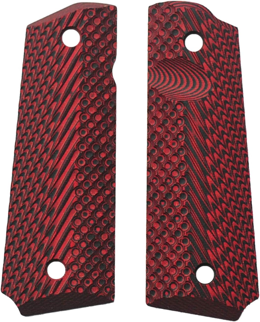 1911 Alpha II Grips, Aggressive Texture, Ambi Safety Cut.