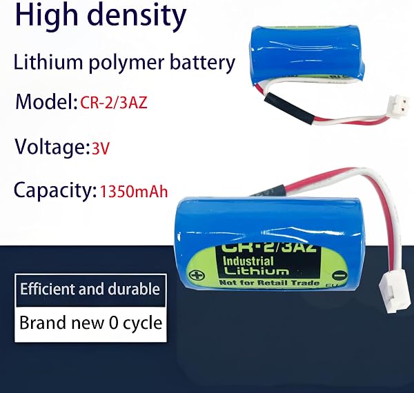 CR17335 Batterie de rechange CR-2/3AZ compatible avec PLC CR-2/3AZ CR17335 Verisure CR-2/3AZ pour système d'alarme avec pile White Plug CR-2/3AZ - 3
