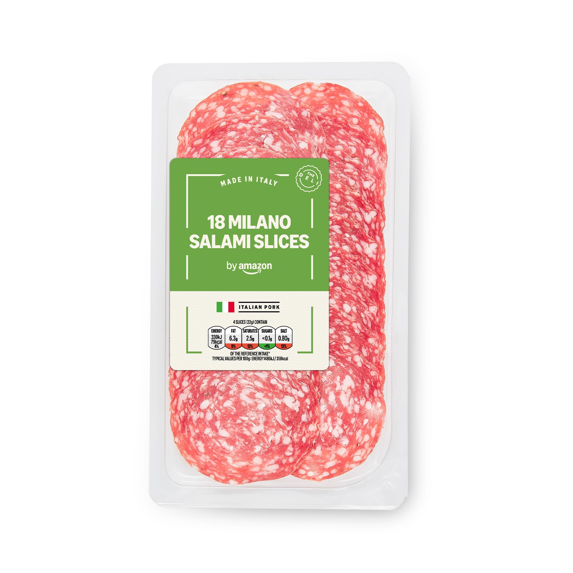 by Amazon Italian Salami Milano, 100g
