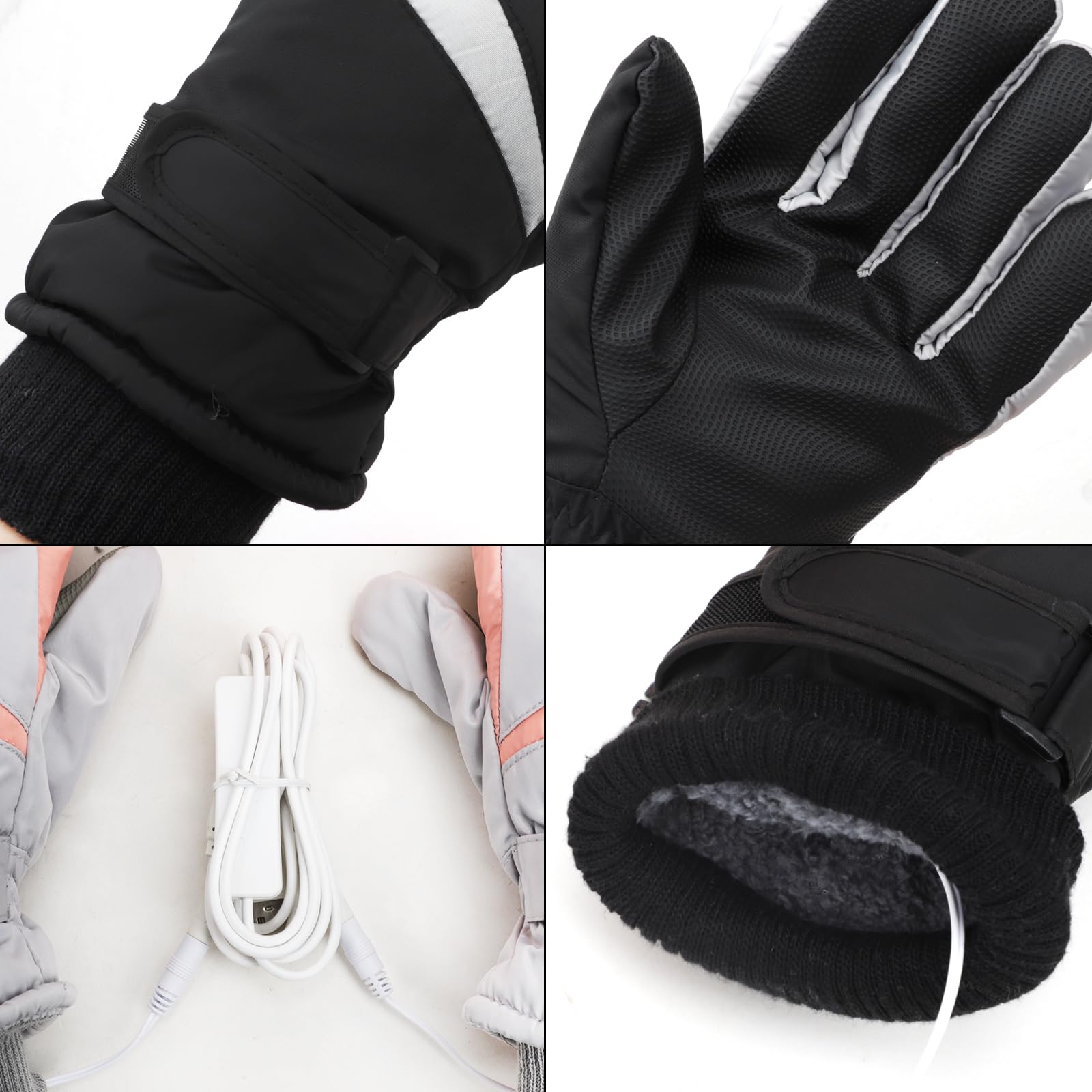 Guantes térmicos para hombre y mujer, impermeables, térmicos, de invierno, para esquí, calentadores de manos eléctricos, para clima frío, resistente al viento, pantalla táctil, motocicleta, nieve,