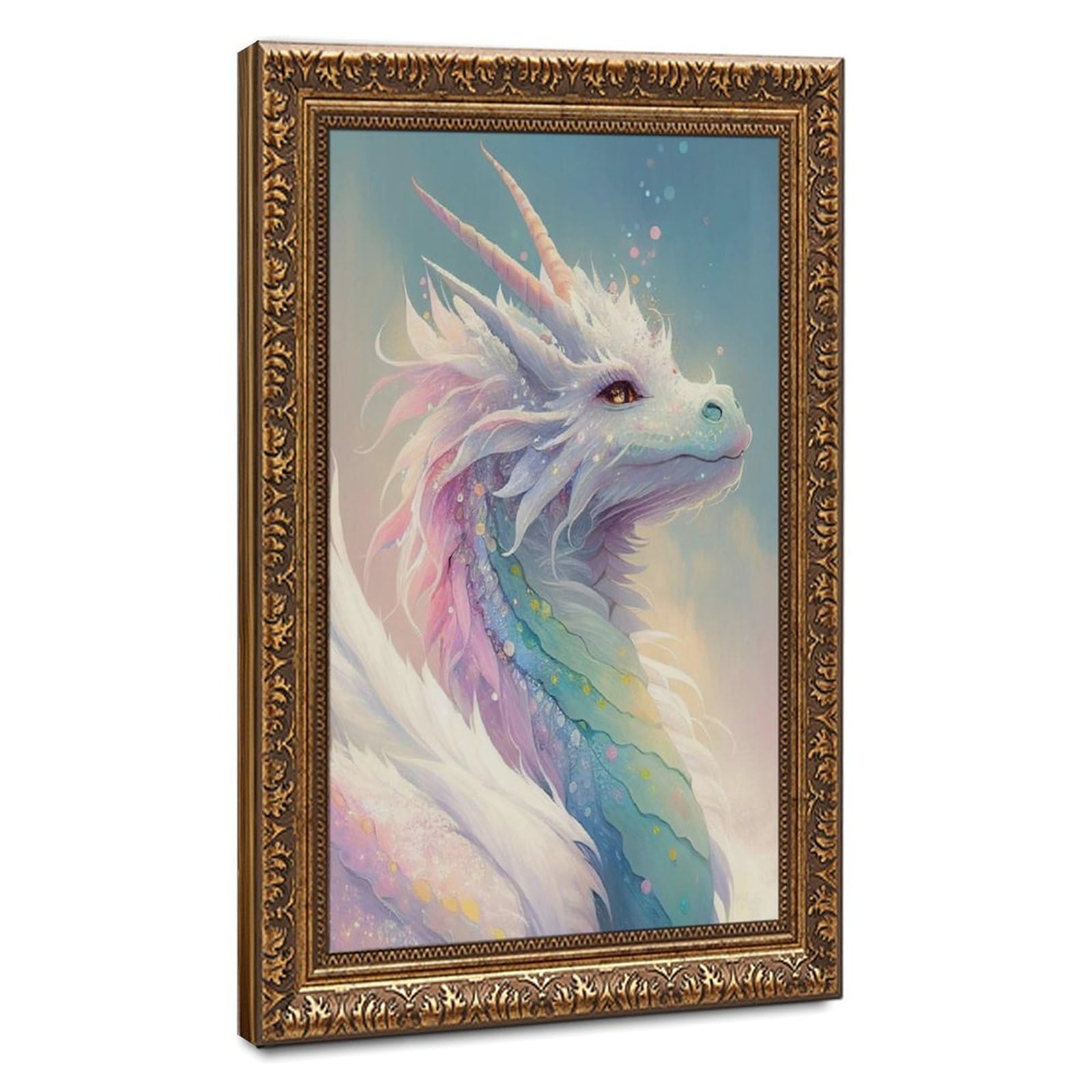 Bareronor Watercolor Dragon Poster (6) Canvas Poster Bedroom Decor Landscape Office Room Decor Gift 20" L X 30" W