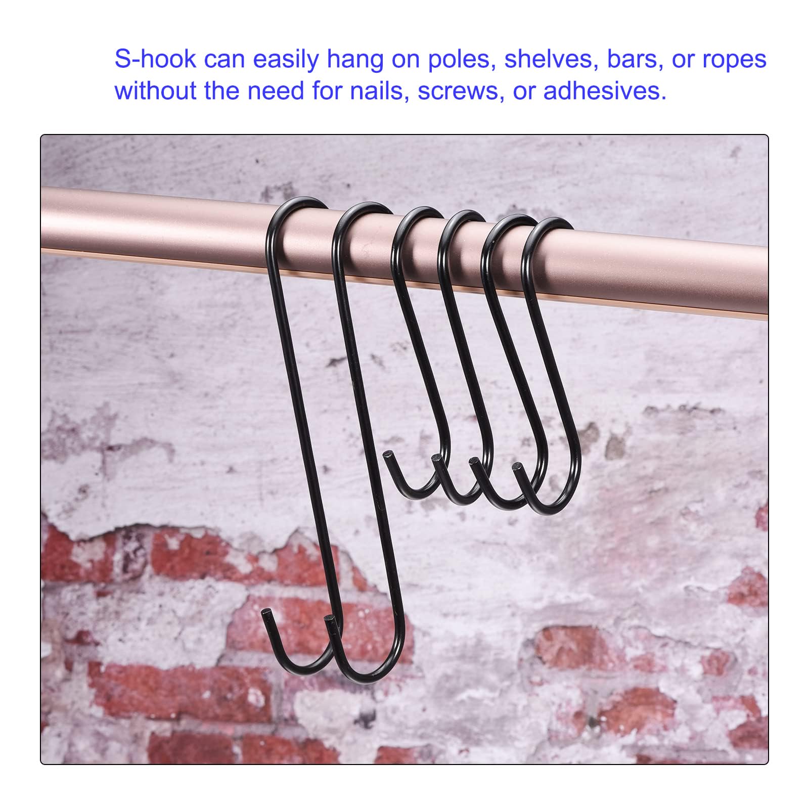 Unifizz S Hooks 4inch/110mm Extra Long Heavy Duty Metal Hanging Hooks - Image 3