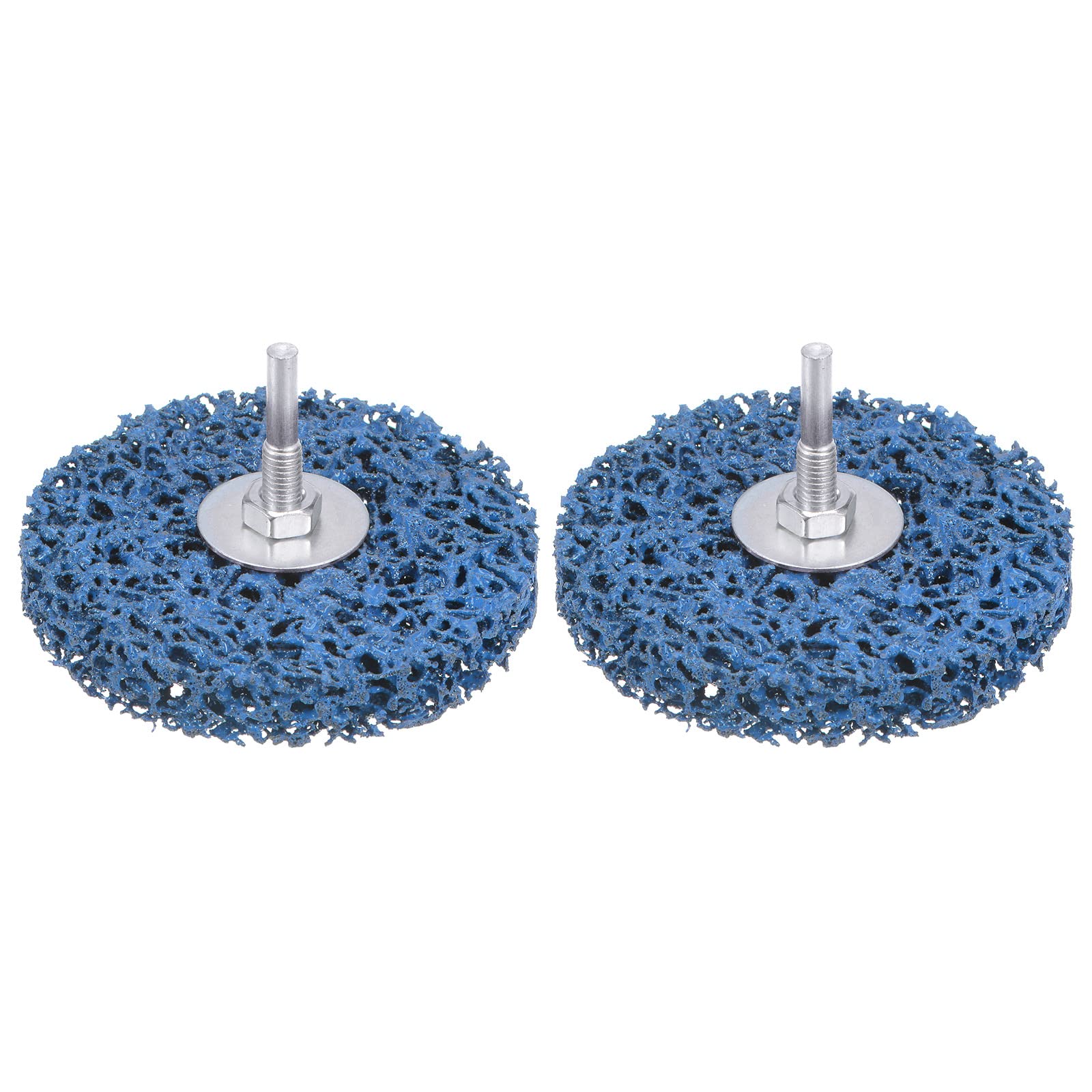 Roue décapage bleu 4" avec arbre 1/4" pour enlever revêtement et peinture