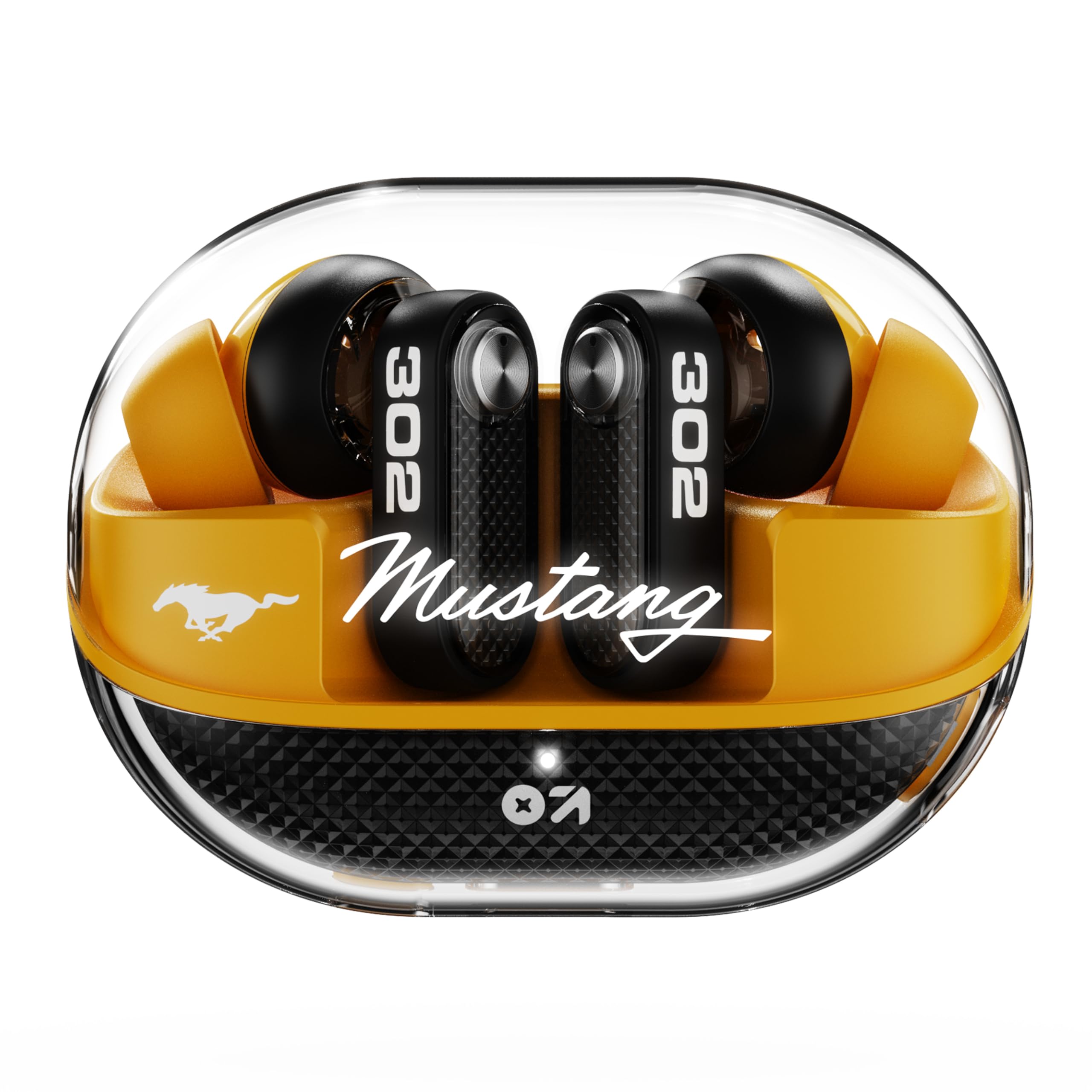 GOBOULT Mustang Sprint in Ear Earbuds with 60H Playtime, Amp App Support, 32dB Active Noise Cancellation, Quad Mic ENC, Dual Device Pairing, 10mm Drivers, BTv 6.0 TWS (Turbo Yellow)